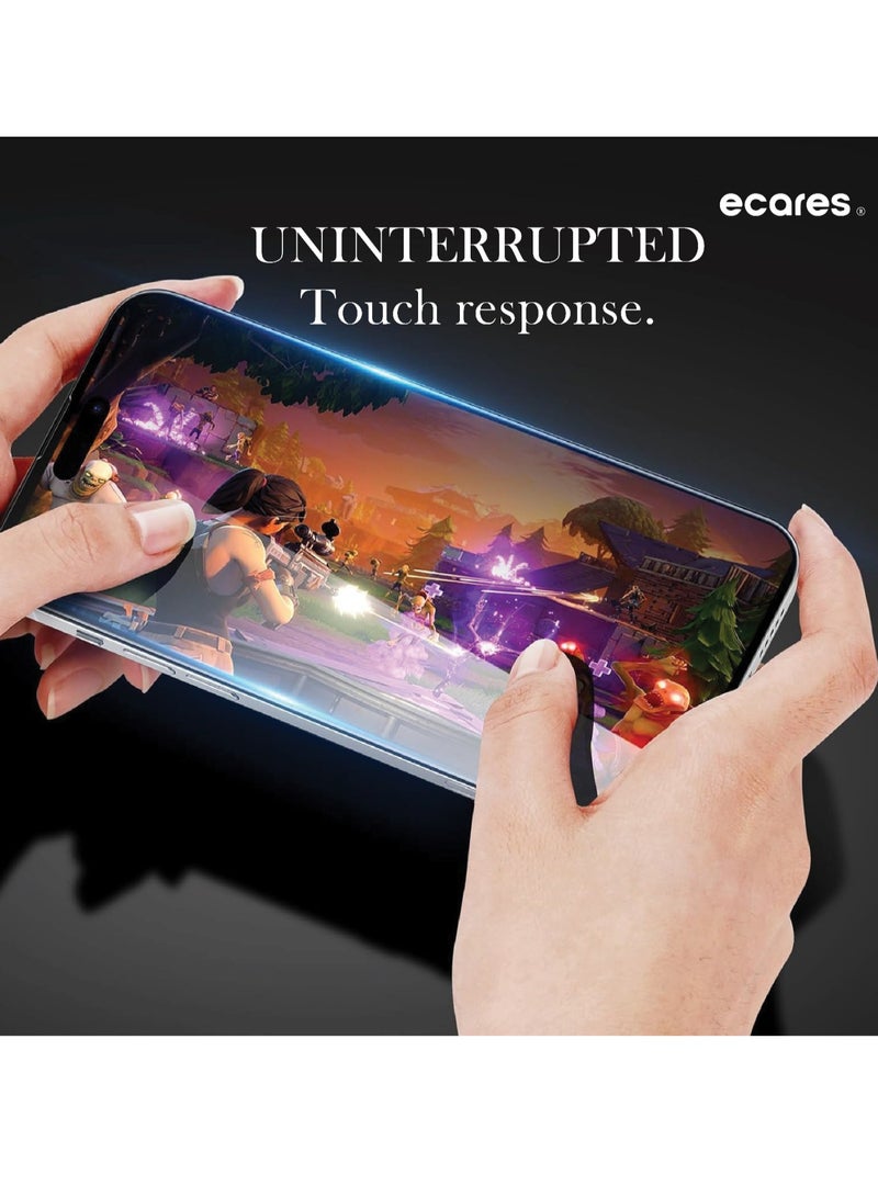 ECARES® iPhone 14 Plus Screen Protector, HD Clear, 9H Tempered Glass, Military Grade Protection, Scratch Resistant, Anti-Fingerprint, Full Coverage, Anti Yellowing, Bubble Free, (Pack-2) - Image 5