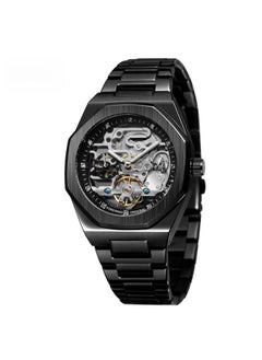GELESE A Generation Of Forsining Men's Automatic Mechanical Watch Luminous Three Eyes Six Needle Week Steel Band Mechanical Watch 