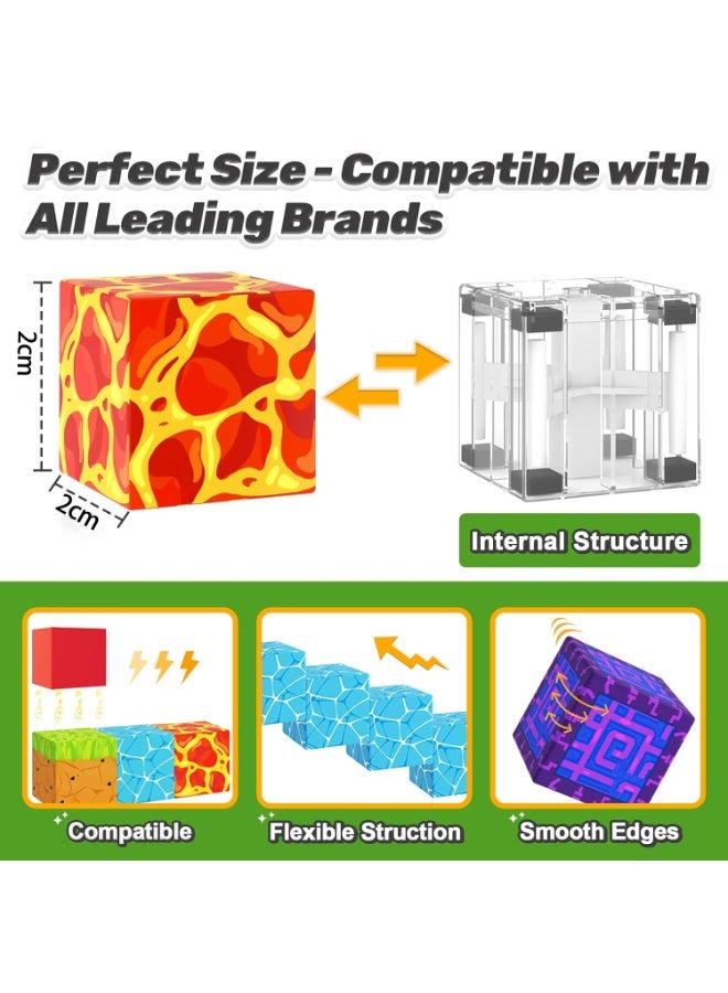 Magnetic Blocks-84 PCS Magnetic Building Blocks Magnetic Cubes Stacking, Build Magnetic Blocks Set, STEM Sensory Toys for Kids Boys Girls Ages 3 4 5 6 7 8 9 10, Perfect Gifts for Kids - Image 4