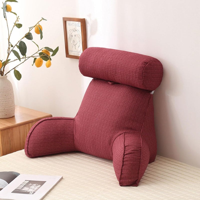Reading Pillow for Bed Lovely Lumbar Support Cushion Backrest Pillows Multifunctional Sofa and Bedside Cushion Soft Detachable Reading Back Support Rest Pillow - Image 1
