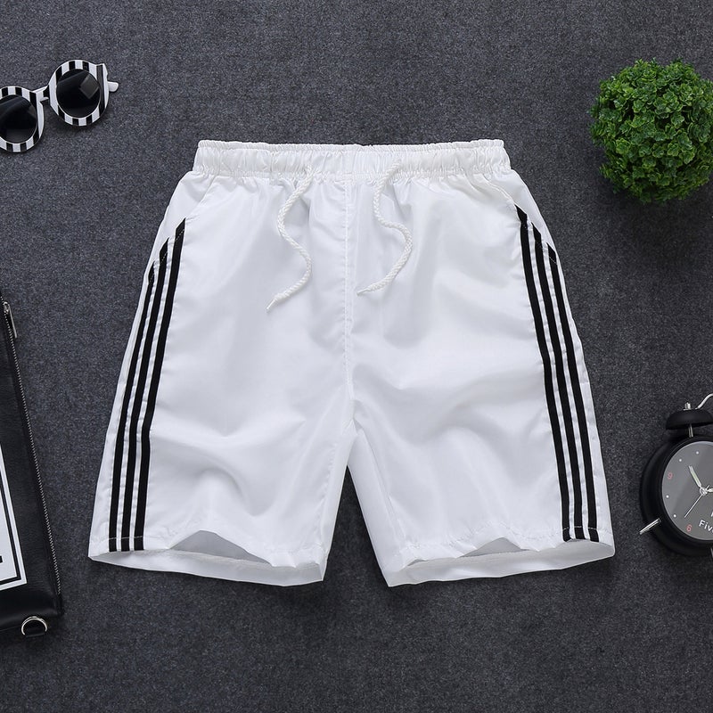 Social 3-Minute Shorts Trendy 3-Minute Pants Summer Spirit Guy 4-Minute Trousers Outer Wear Mens Quarter Pants Triple Shorts White Triple Shorts White
