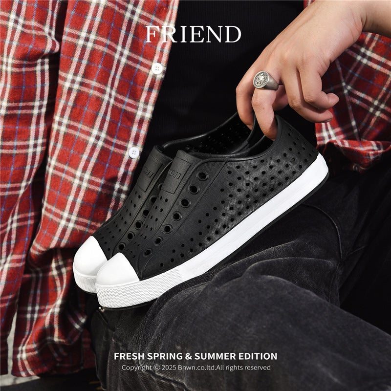 New Cave Shoes Men And Women Couple Summer Personality Hollow Casual Sandals Seaside Wading Beach Shoes - Image 2