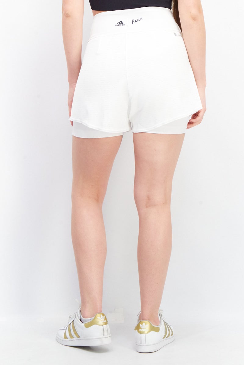 adidas Originals Adidas Originals x Parley Women Sportswear Fit Training Shorts, White - Image 4