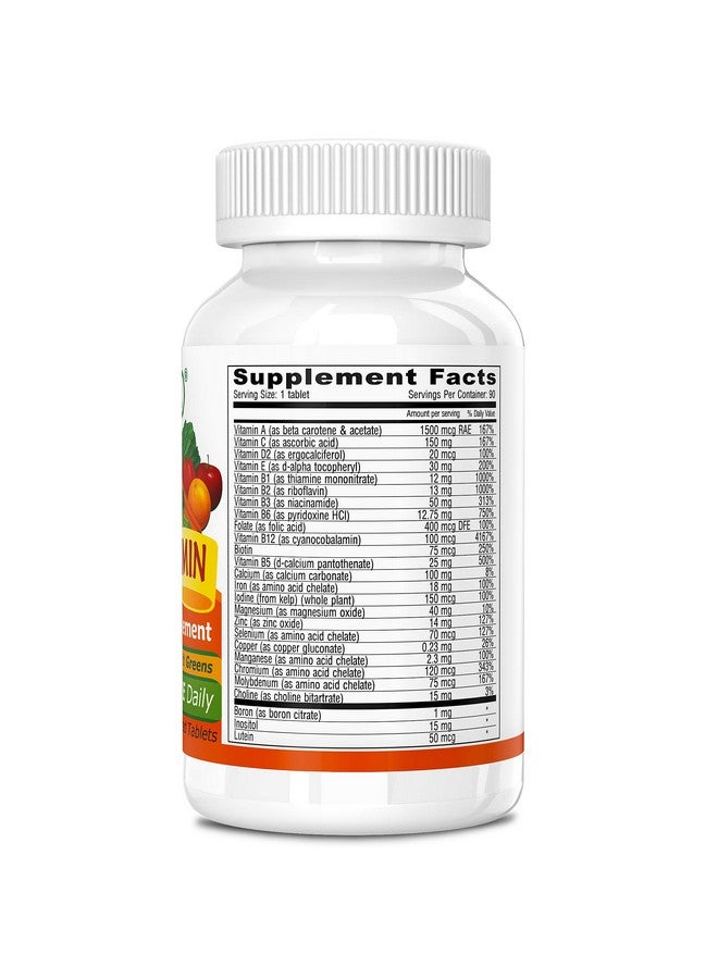 Deva Vegan Multivitamin and Mineral Supplement - Once-Per-Day Formula with Greens - Vitamins A, C, D, E, B Complex, High-Potency Formulation for Daily Health and Wellness- 90 Coated Tablets, 1-Pack - Image 2