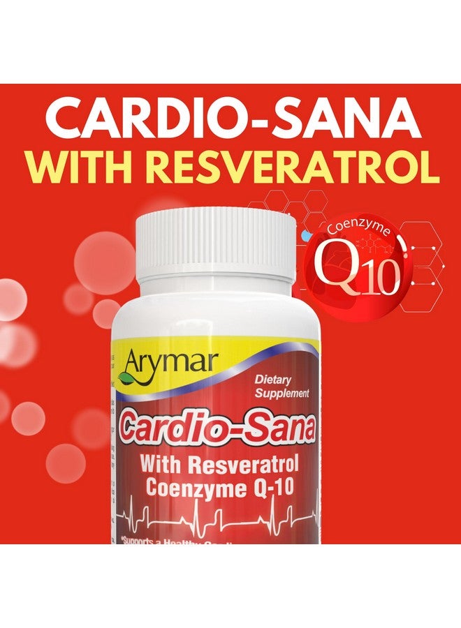 Arymar Cardio-Sana Supplement, Co-Enzyme Q-10 100 mg, Resveratrol 300 mg, 60 Capsules - Image 2