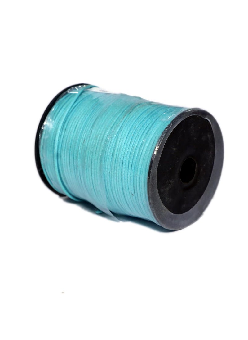 Torex TOREX Waxed Cord - 1mm Waxed Macrame Cord Thread, Jewelry Making Cord, Beading Cord for Craft Supplies, Leather Sewing, Gift Wrapping, 92 Meter (Pack of 1 pcs Light Blue)  - Image 1