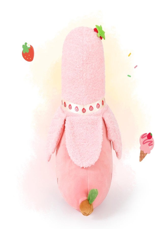 PEACH CAT Strawberry Cake Banana Duck Plush Pillow with Cream Candy Body Stuffed Animals Cute Dessert Plushies Toy Gifts for Kids Pink 12" - Image 4