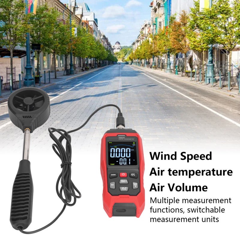 Digital Anemometer: High-Accuracy 8-Blade Wind Speed Meter - Compact Portable Weather Tool with Customizable Alarm for Outdoor Use - Image 4