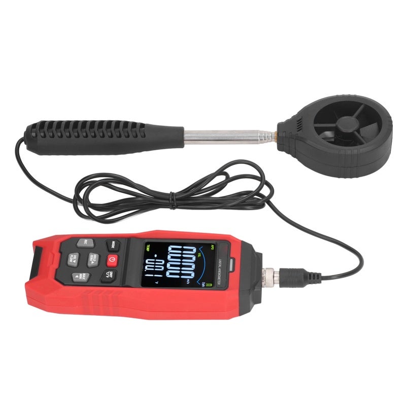 Digital Anemometer: High-Accuracy 8-Blade Wind Speed Meter - Compact Portable Weather Tool with Customizable Alarm for Outdoor Use - Image 1