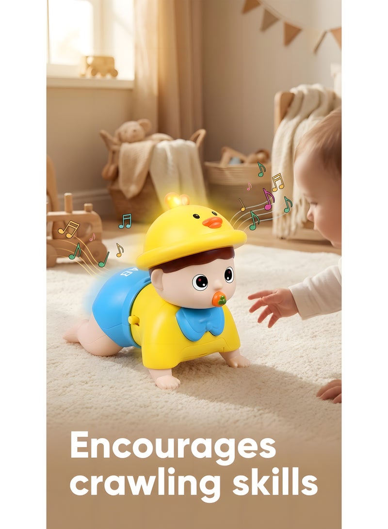 بيوينتي لعب أطفال الزحف 6 إلى 12 شهرًا، لعب أطفال الزحف، ألعاب موسيقية للأطفال الصغار، لعبة تعليمية مبكرة مع ضوء وصوت، ألعاب زحف موسيقية لرضع الأولاد والبنات الصغار - Image 2