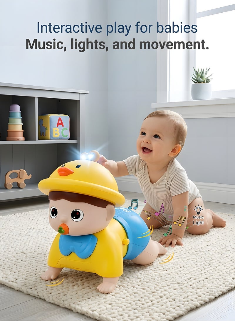 بيوينتي لعب أطفال الزحف 6 إلى 12 شهرًا، لعب أطفال الزحف، ألعاب موسيقية للأطفال الصغار، لعبة تعليمية مبكرة مع ضوء وصوت، ألعاب زحف موسيقية لرضع الأولاد والبنات الصغار - Image 3