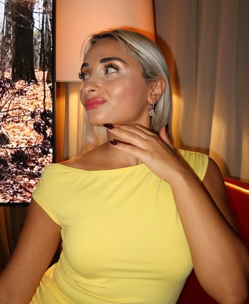 Cate & Chloe Isabel 18k White Gold-Plated Teardrop Dangle Earrings with Simulated Diamond Crystals, Hypoallergenic Jewelry for Women, Gift for Her on Christmas, Birthday, Anniversary - Image 4