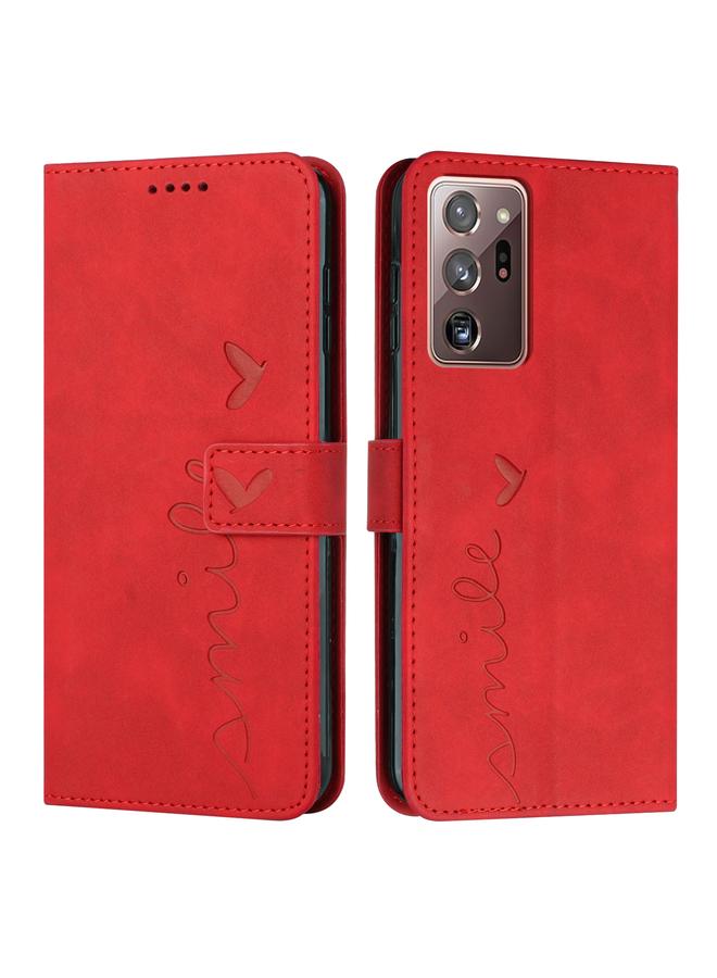 اس-توب جراب لهاتف Samsung Galaxy Note20 Ultra مصنوع من الجلد بتصميم على شكل قلب - Image 1