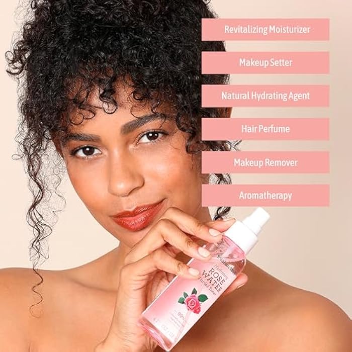 NATURE WELL Rose Water Hydrating Facial Toner Mist for Dewy & Radiant Skin, Refreshing, Conditioning, Soothing, Moisturizing, Perfect for Travel, 4 Fl Oz - Image 4