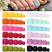 Maitys 336 Pieces 12 Sets Toenail Press on Fake Toe Nails Short Square False Glue on Solid Color Full Cover Press Nails Matte Fake Toenails for WomenFresh Colors - Image 2