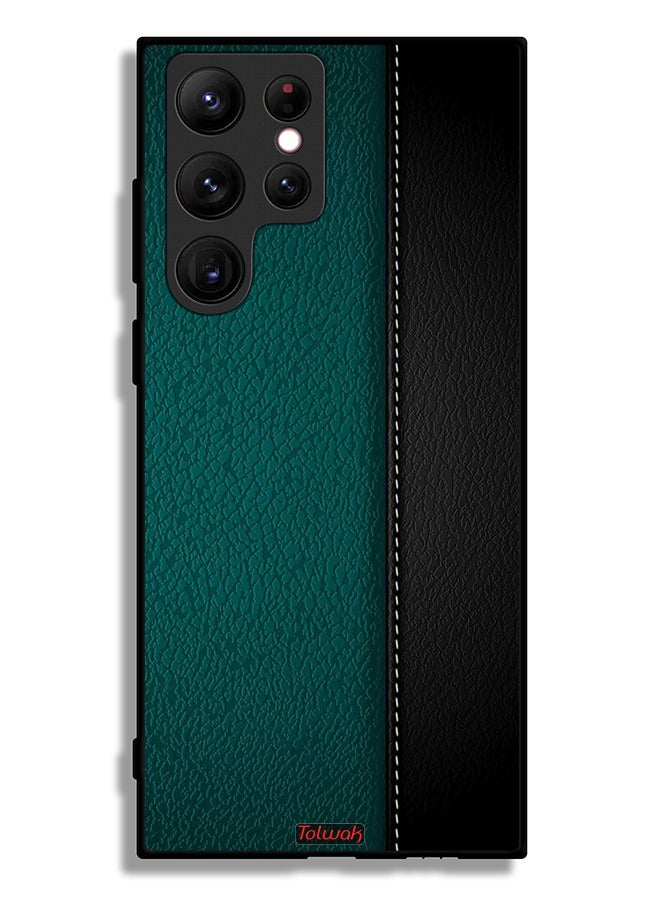 Tolwak Samsung Galaxy S22 Ultra 5G Protective Case Cover Leather Pattern - Image 3