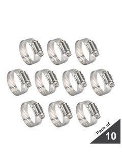 Duravel Duravel Stainless Steel Hose Clamps, Adjustable Worm Drive,(Pack-Of 10, 25-35mm)  - Image 1