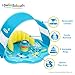 SwimSchool Baby Splash Play Mat with Adjustable Canopy Inflatable Play Pool for Babies Infants with Backrest Includes Baby Water Toy Rings Seafoam Blue Lemon - Image 4