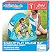 SwimSchool Baby Splash Play Mat with Adjustable Canopy Inflatable Play Pool for Babies Infants with Backrest Includes Baby Water Toy Rings Seafoam Blue Lemon - Image 3