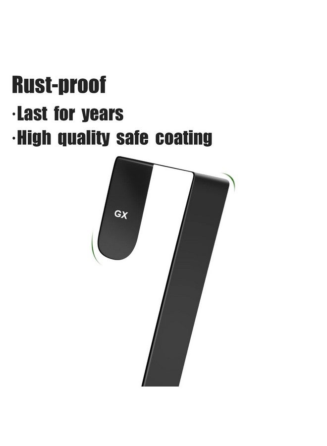 جايم إكسل حامل إكليل الزهور من GameXcel مقاس 12 بوصة للباب الأمامي - خطاف معدني كبير لإكليل الزهور لعيد الميلاد فوق الباب بخطاف واحد، أسود - Image 3