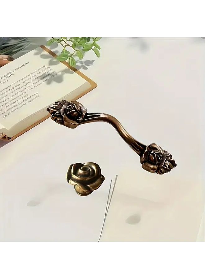 4pcs Silver Cabinet Drawer Handles Rose Gold Single Hole Pulls For Wardrobe - Image 3