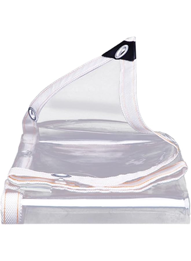 The Bros Waterproofs Canopies - Transparent Plastic Tarpaulin With Grommets, Soft Glass Tarpaulin, Not Easily Deformed, Rainproof And Sunproof, Edge Webbing Reinforcement, Thickness 0.3mm  - Image 1