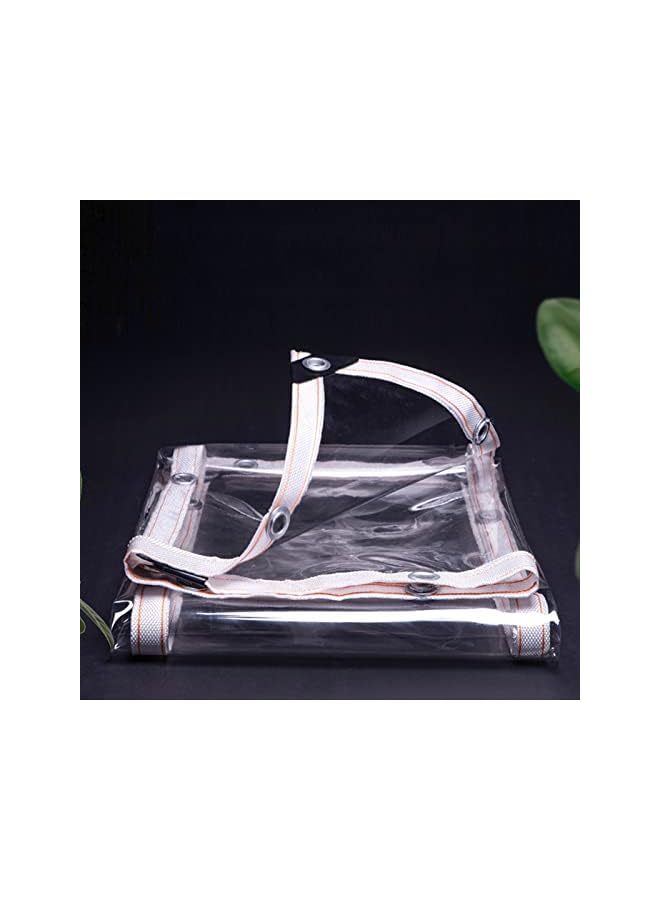 The Bros Waterproofs Canopies - Transparent Plastic Tarpaulin With Grommets, Soft Glass Tarpaulin, Not Easily Deformed, Rainproof And Sunproof, Edge Webbing Reinforcement, Thickness 0.3mm  - Image 2