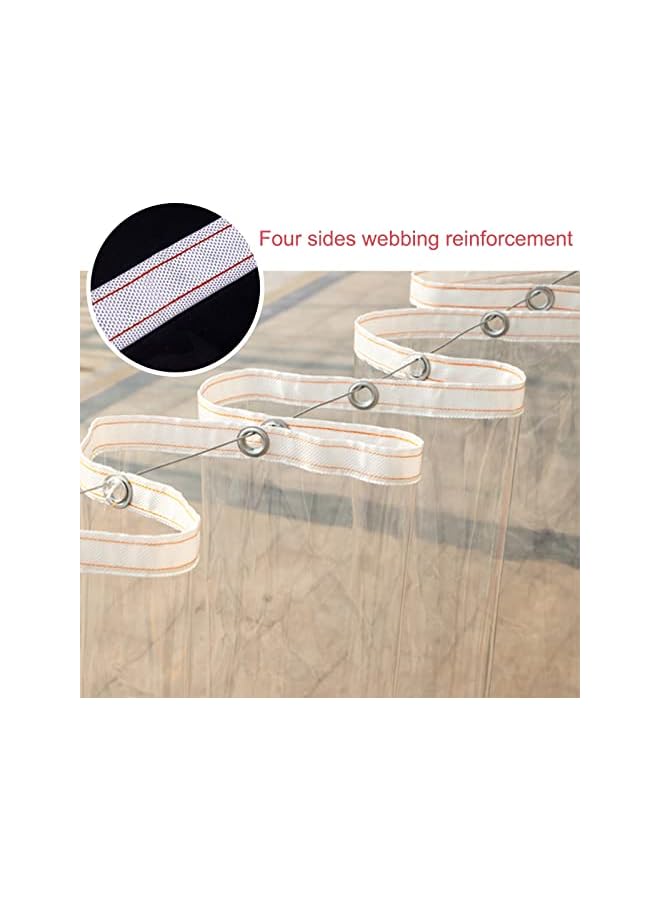 The Bros Waterproofs Canopies - Transparent Plastic Tarpaulin With Grommets, Soft Glass Tarpaulin, Not Easily Deformed, Rainproof And Sunproof, Edge Webbing Reinforcement, Thickness 0.3mm  - Image 5
