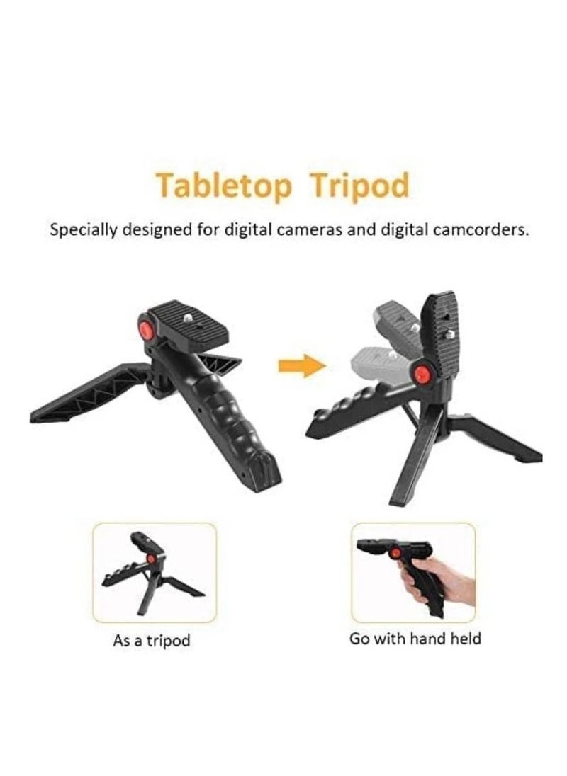 HEXABEX - Video Making Vlog Tripod Kit AY-49 Video Making Vlog Tripod Kit With Microphone and Light - Image 1