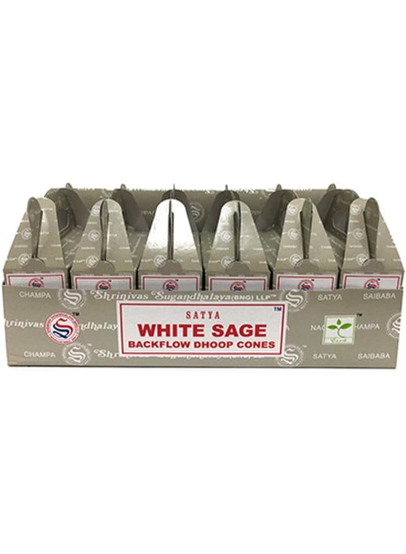 Satya White Sage Backflow Incense Cones – Premium Aromatic Dhoop Cones for Backflow Burners – Long Lasting White Sage Fragrance for Meditation, Yoga, Relaxation & Home Fragrance - Image 3
