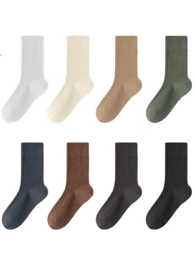 Gujin (Gujin) 5 Pairs Of 7A Antibacterial Socks Men'S Drawstring Mid-Calf Socks Spring Summer Long Socks Men'S Over-The-Calf Socks Summer - Image 1