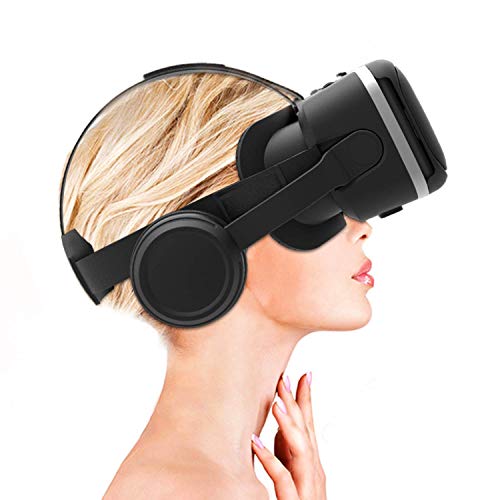 Irusu Play VR Plus VR Headset for mobiles with Headphones,40MM HD Lens, Built in Touch Button and Lens Adjuster (Without Remote) - Image 1