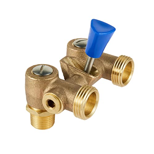 EFIELD Washing Machine Single Lever Shut Off Valve,1/2" Male Pipe Thread × 3/4" Outlet Hose Thread. Brass,(VALVE180) - Image 2