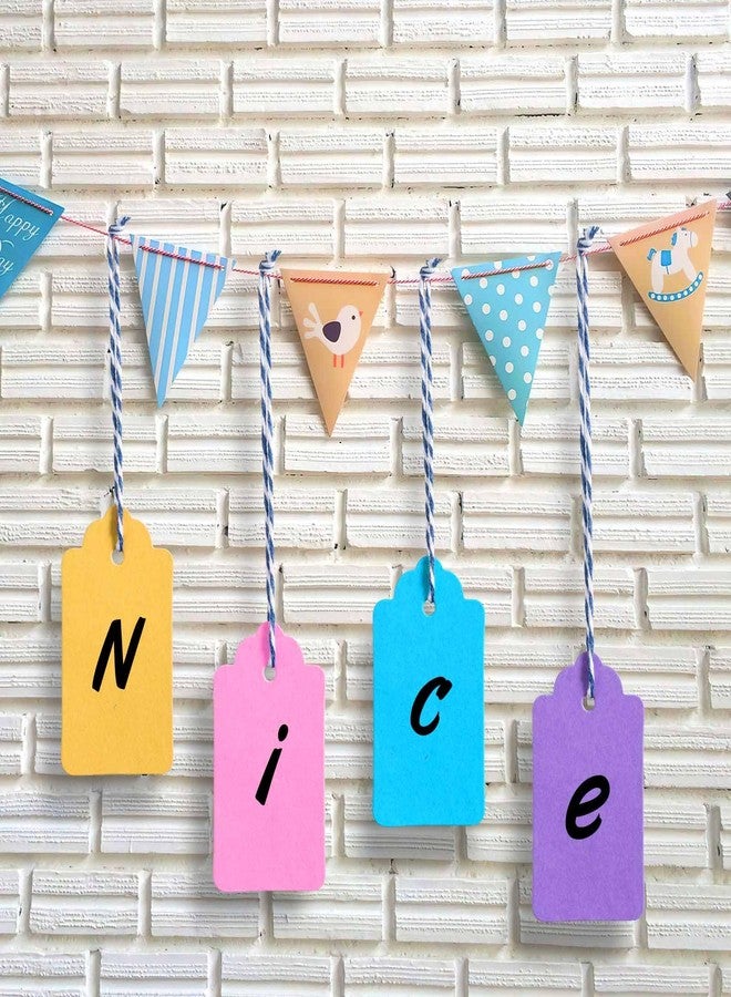 Primbeeks 132 Pcs Premium Gift Tags, 12 Colors Kraft Paper with String, Double-Sided Available Price Greeting Hanging Tags for Christmas Gift DIY Crafts Party Favors - Image 4