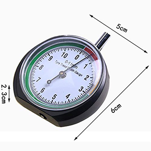 BONV 1pc Car Wheel Tire Tyre Tread Depth Gauge Meter Indicator Pointer Measure Device Tool 0-11mm Tire Condition Monitor Display Accessories - Image 3