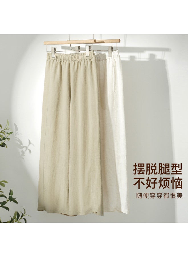 Moonbadi Thin Tencel Linen Wide-Leg Pants, Women'S Casual Trousers, Loose Comfortable Skin-Friendly Breathable High-Waisted Slimming - Image 5