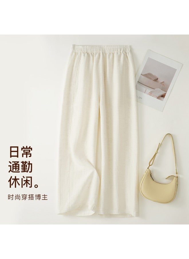 Moonbadi Thin Tencel Linen Wide-Leg Pants, Women'S Casual Trousers, Loose Comfortable Skin-Friendly Breathable High-Waisted Slimming - Image 3