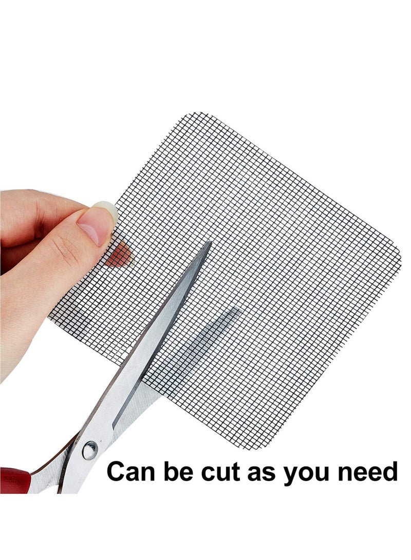 Fly Screen Repair Kit, 12 Mosquito Net Patches, Window Door Patch, Self-Adhesive Mosquito Net, Window Screen Repair Tape, Window Repair Tape for Door Hole - Image 2