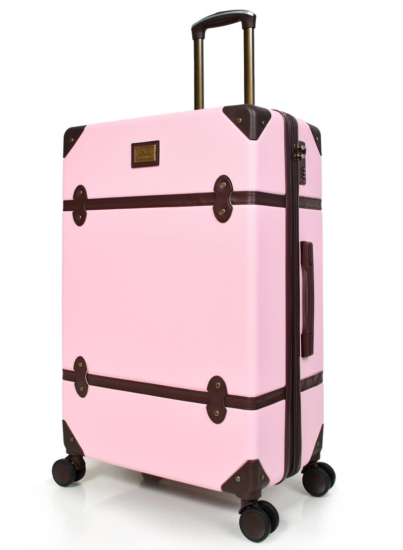 مورانو حقائب سفر كلاسيكية مورانو 4 قطع بعجلات دوارة وقفل أمان مقاسات : 28''-24''-20''-14 أنش لون(وردي) - Image 4
