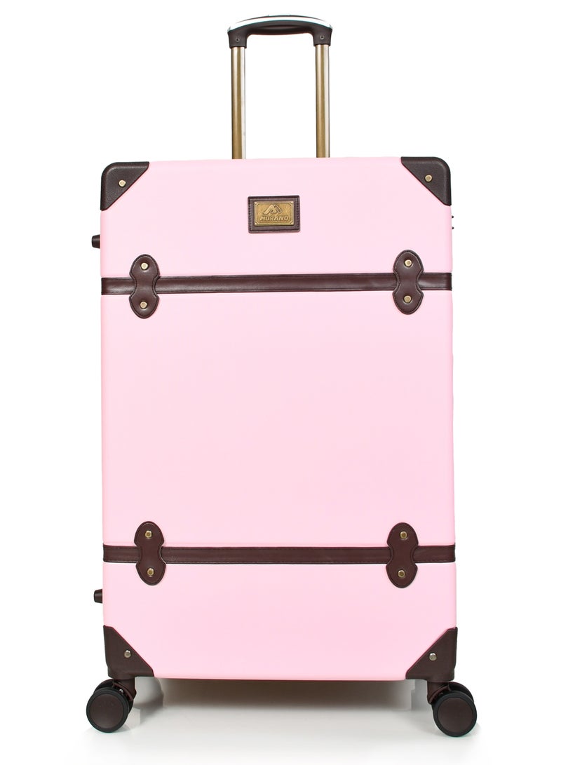 مورانو حقائب سفر كلاسيكية مورانو 4 قطع بعجلات دوارة وقفل أمان مقاسات : 28''-24''-20''-14 أنش لون(وردي) - Image 5