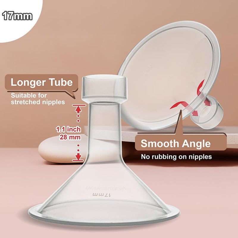 Nenesupply 17mm Flange Compatible with Medela Breast Pump Parts Replacement 17mm Flange for Medela Accessories Compatible with Pump in Style Parts Symphony Swing Harmony Work with Personalfit Flex - Image 4