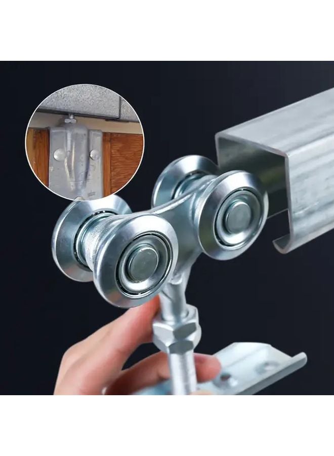 Heavy Duty Sliding Door Pulley System 2pcs 198 42LB Load Capacity Metal Rollers - Image 1