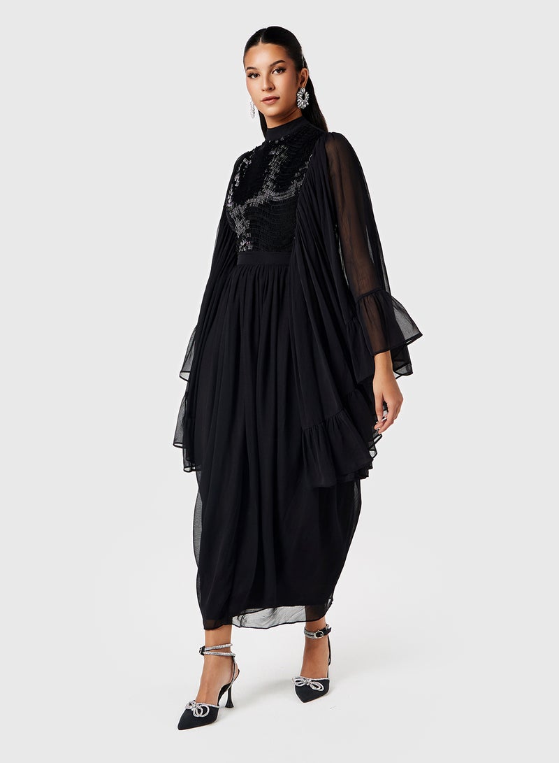 Threadz by Ajooni Layered Chiffon Dress  - Image 1