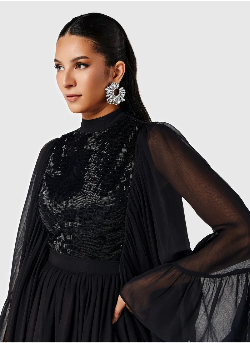 ثريدز باي اجوني Layered Chiffon Dress
