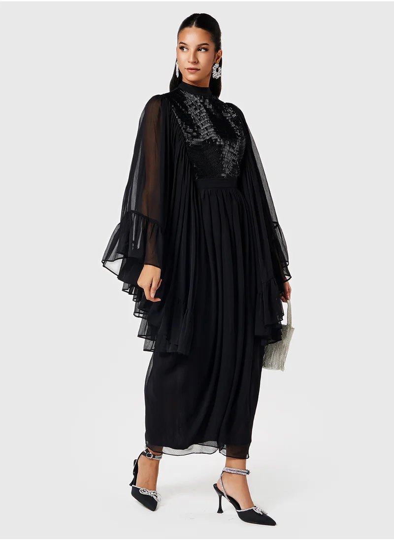ثريدز باي اجوني Layered Chiffon Dress
