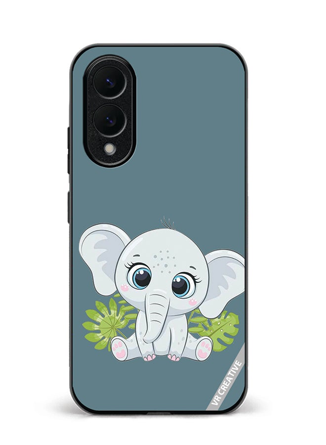 Protective Case Cover For Samsung Galaxy S25 Edge Elephant Design Multicolour