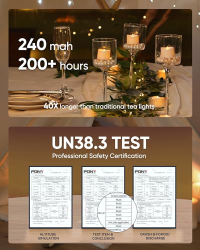 Homemory 72-Pack Novelty Flickering Flameless Tea Lights, 200+Hours Battery Operated, Fake Electric LED Votive Candles for Small Wedding Table Centerpieces, Proposals, Anniversaries - Image 5