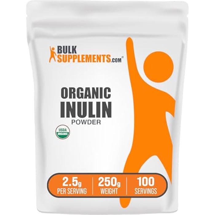 BulkSupplements.com Organic Inulin Powder - Inulin Supplement, Soluble Fiber Powder - Vegan & Gluten Free - 2.5g Serving, 250g (8.8 oz) (Pack of 1) - Image 1