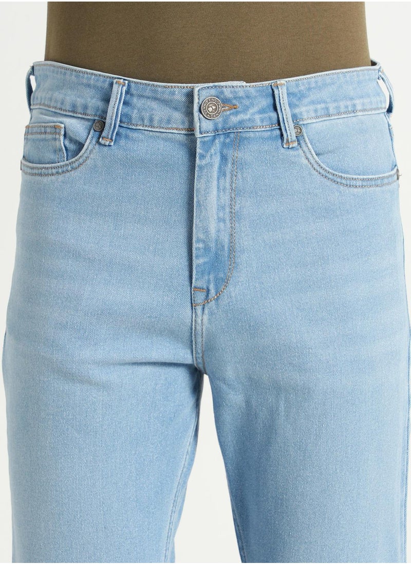 Dennis Lingo Straight Fit Light Blue Men's Jeans with Button & Zip Closure (Denim)  - Image 5