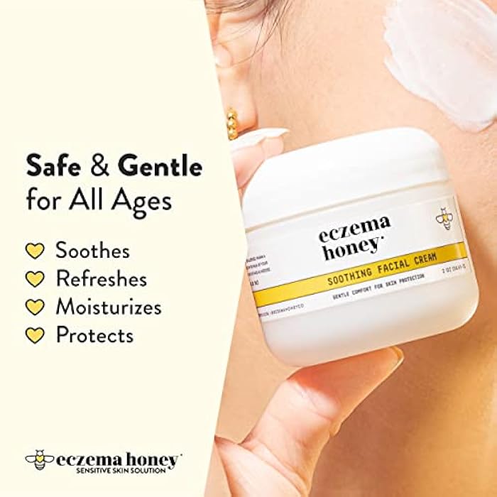 ECZEMA HONEY Soothing Facial Cream - Eczema Lotion for Face, Eyelids, Lips, and More - Natural Dry Skin Repair (2 Oz) - Image 3